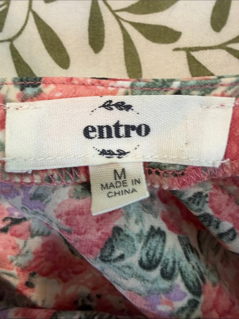 entro Pink Floral Ruffle Shoulder Camisole